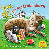 Pixi, Pixi-boekje, De kattenkinderen, kleine katjes, poesjes, spelen, leren, wereld ontdekken, Pixie, Vier, Windstreken